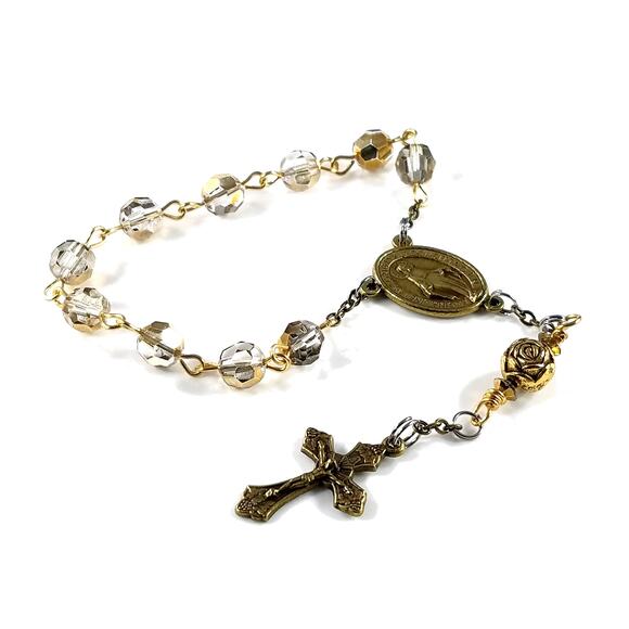 Miraculous Medal One Decade Rosary, Handmade Wire Wrapped - Picture 6 of 10